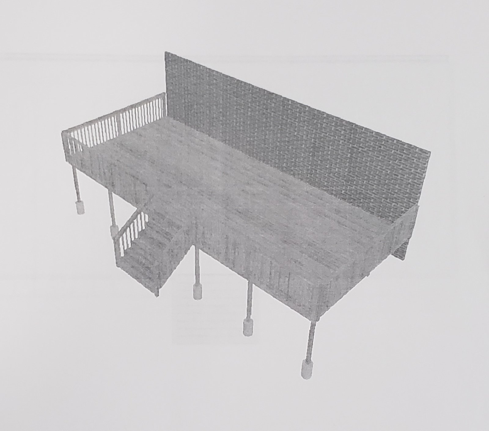 Three-dimensional structural concept for a new deck in Marblehead Massachusetts