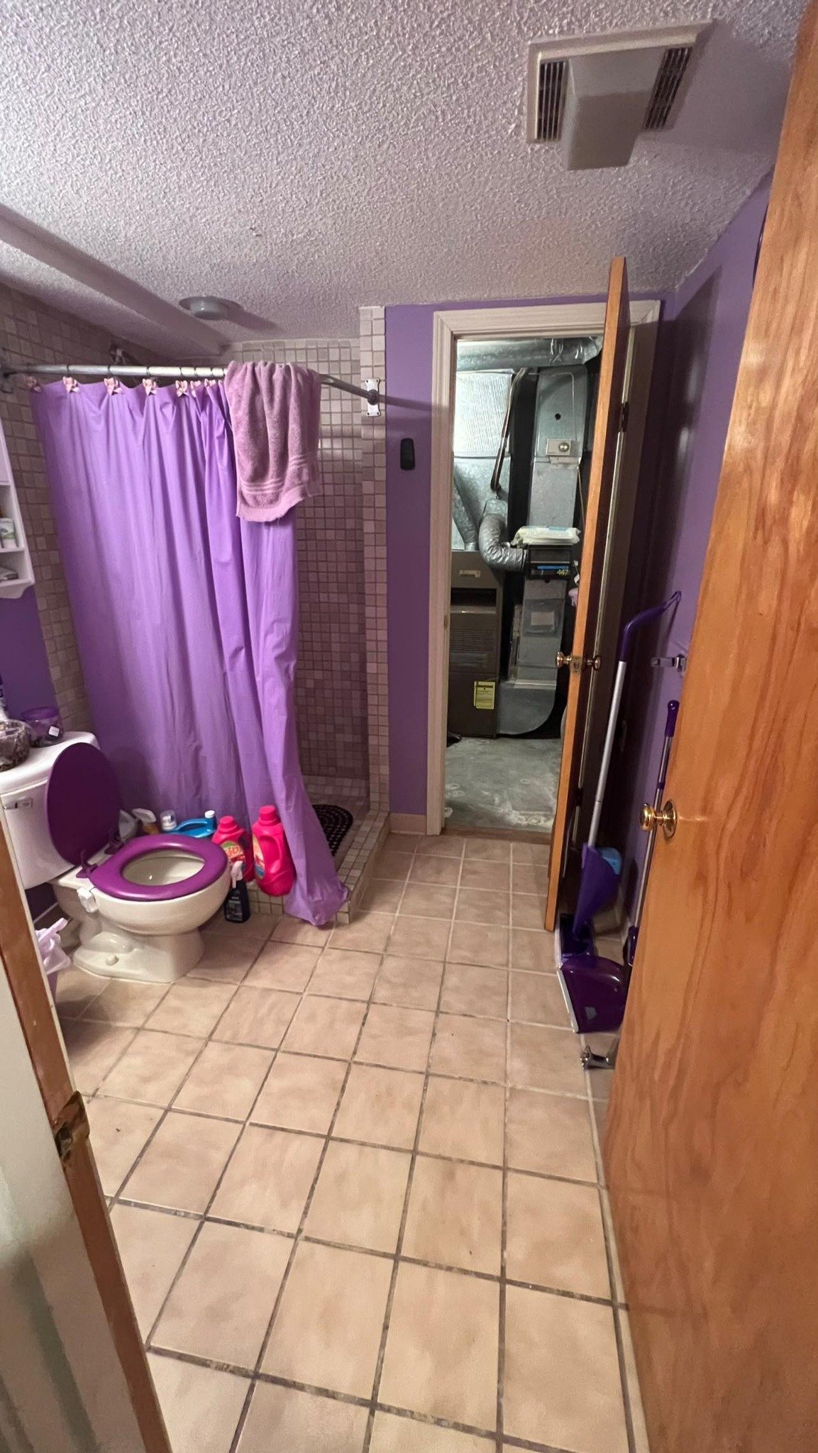 Original bathroom before the three-story home renovation in Salem Massachusetts
