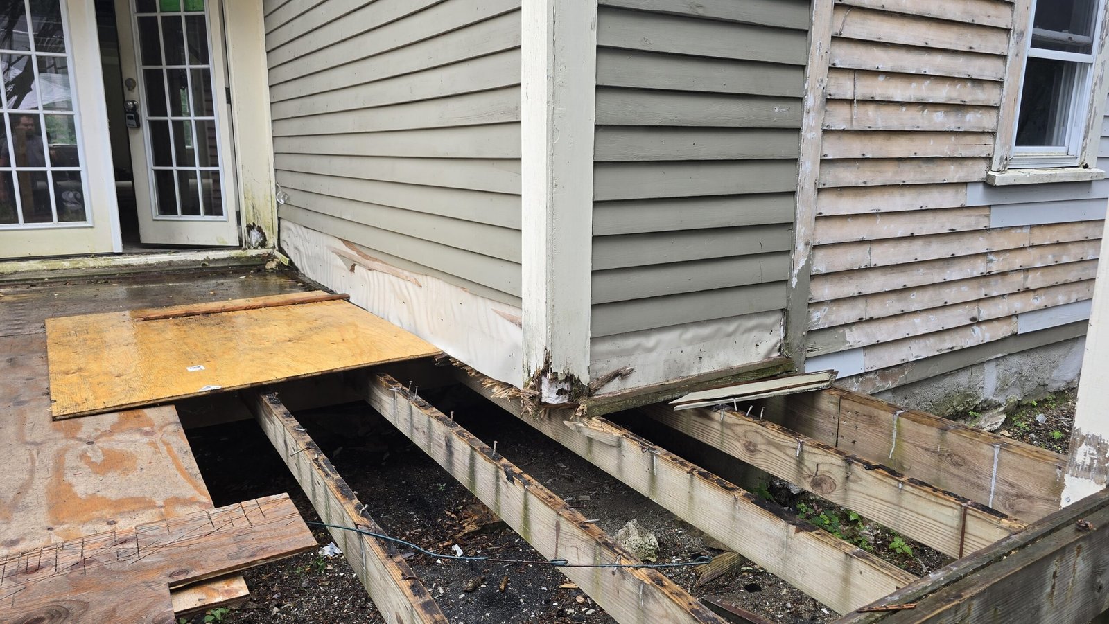 Exterior condition and cleared deck area when NERP took over in Wayland Massachusetts, photograph 4