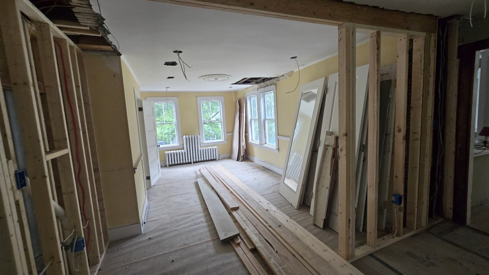 Incomplete interior living space when NERP took over in Wayland Massachusetts, photograph 13