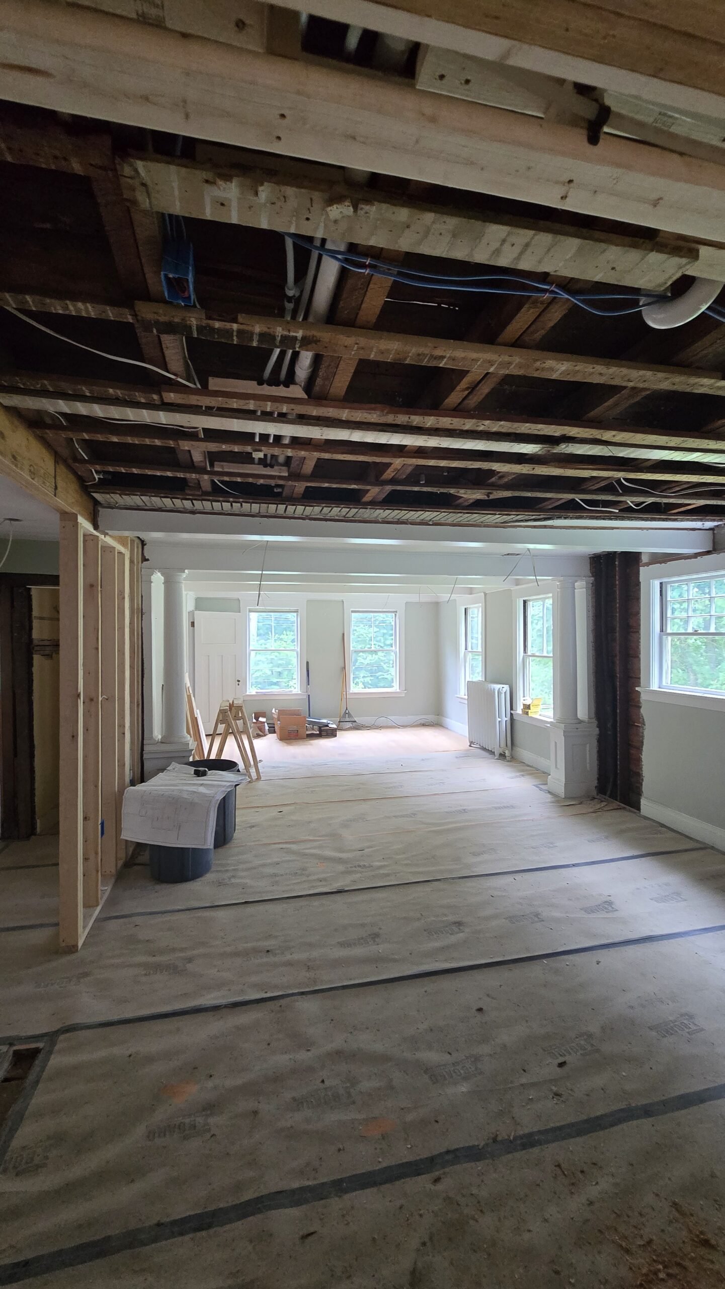 Incomplete interior living space when NERP took over in Wayland Massachusetts, photograph 14