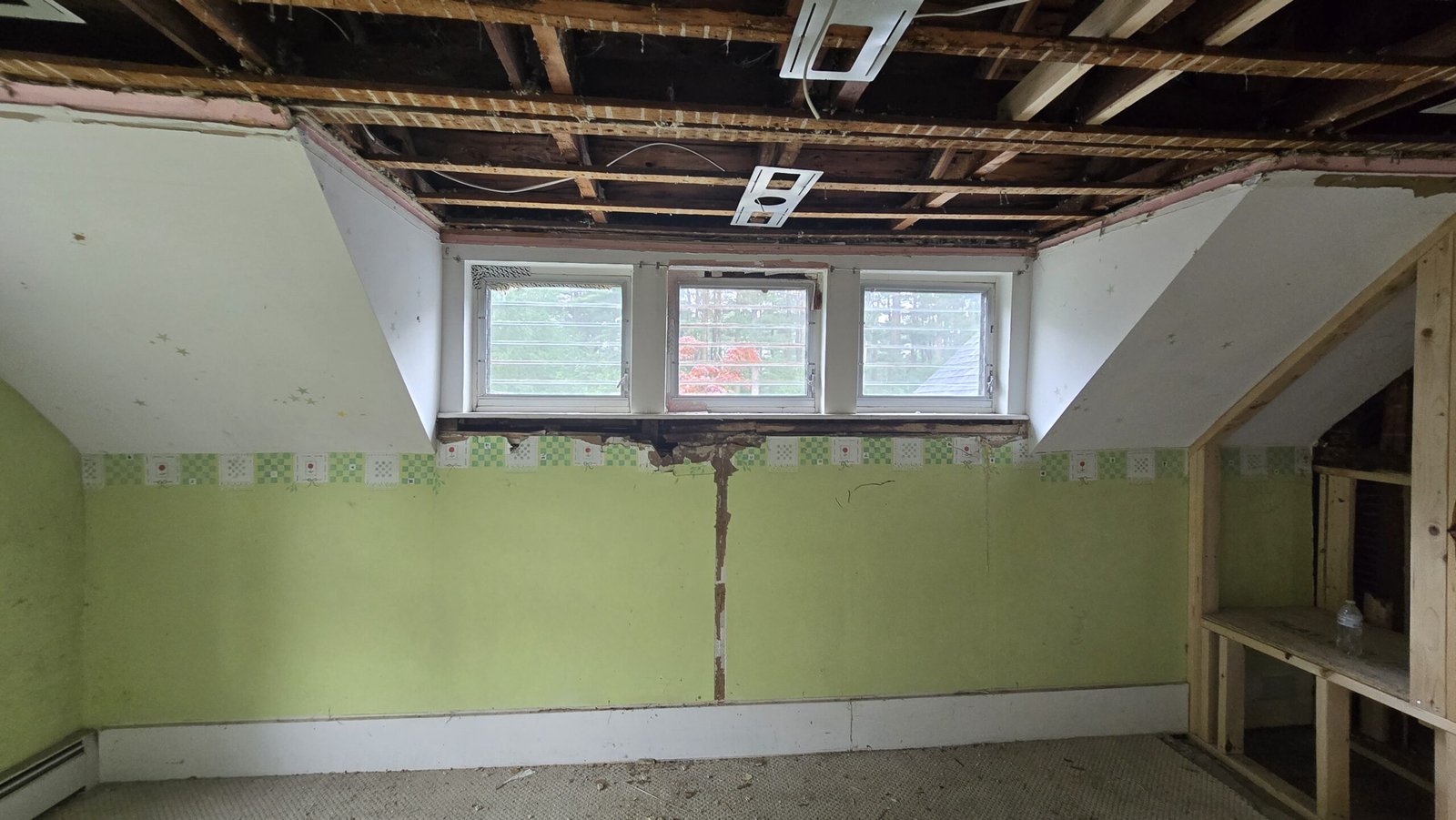 Incomplete interior living space when NERP took over in Wayland Massachusetts, photograph 20