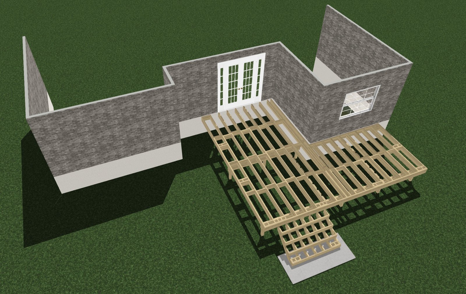 Deck design concept for the Wayland Massachusetts renovation, photograph 2