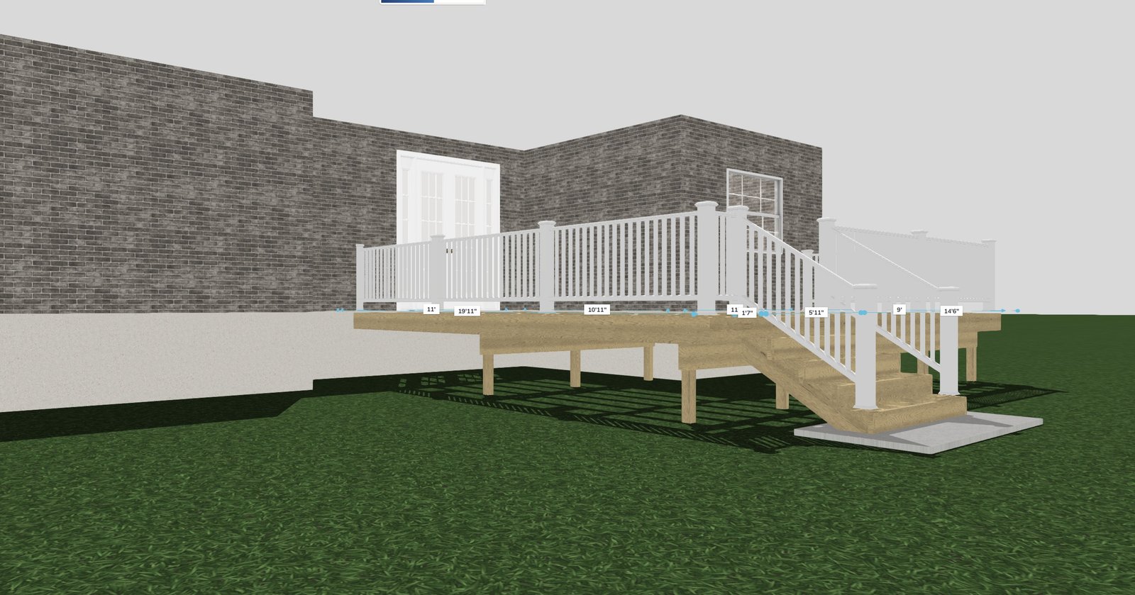 Deck design concept for the Wayland Massachusetts renovation, photograph 4