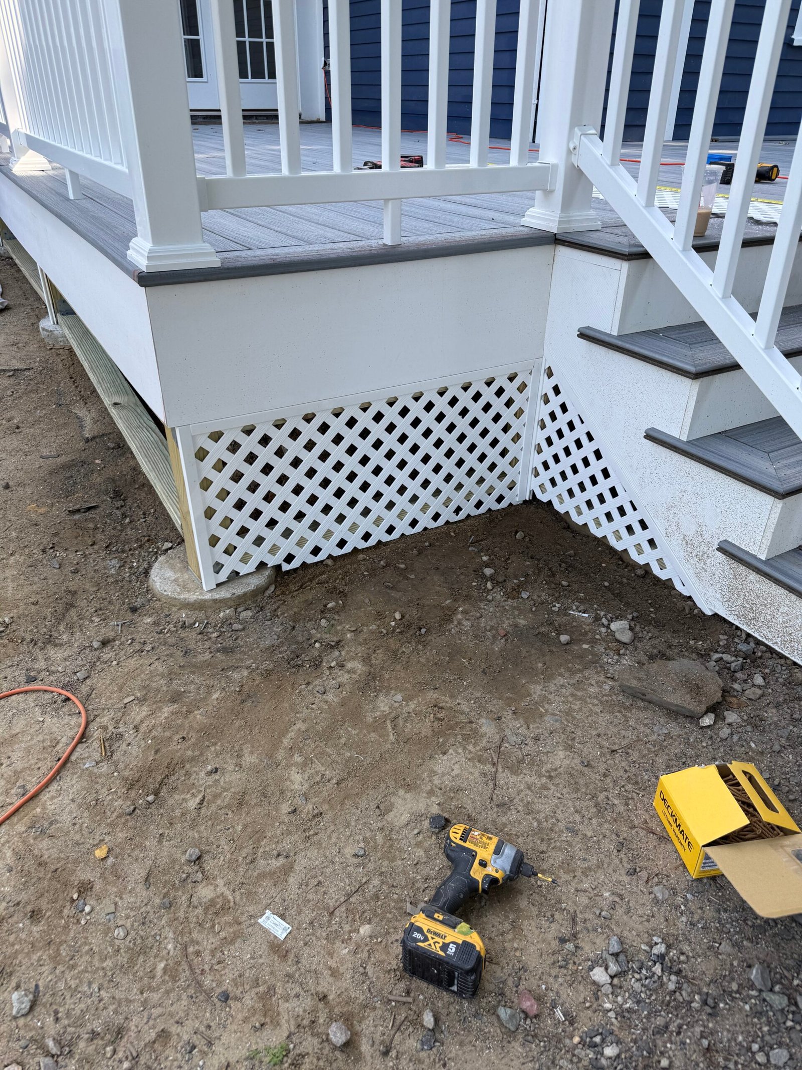 Deck stairs and finishing details in Wayland Massachusetts, photograph 6