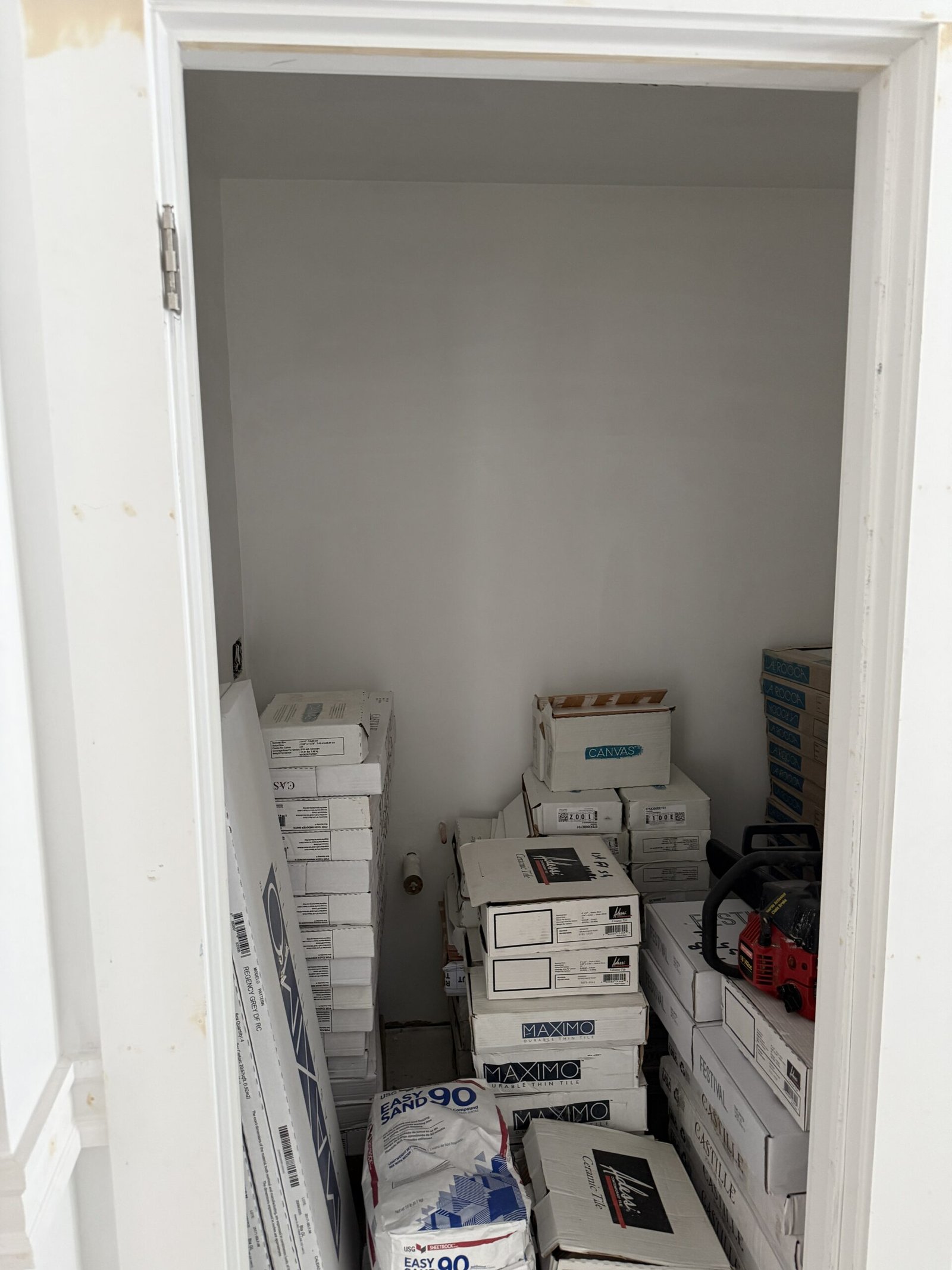 Open ceiling, wall repair, or drywall work during whole-house renovation in Wayland Massachusetts, photograph 10