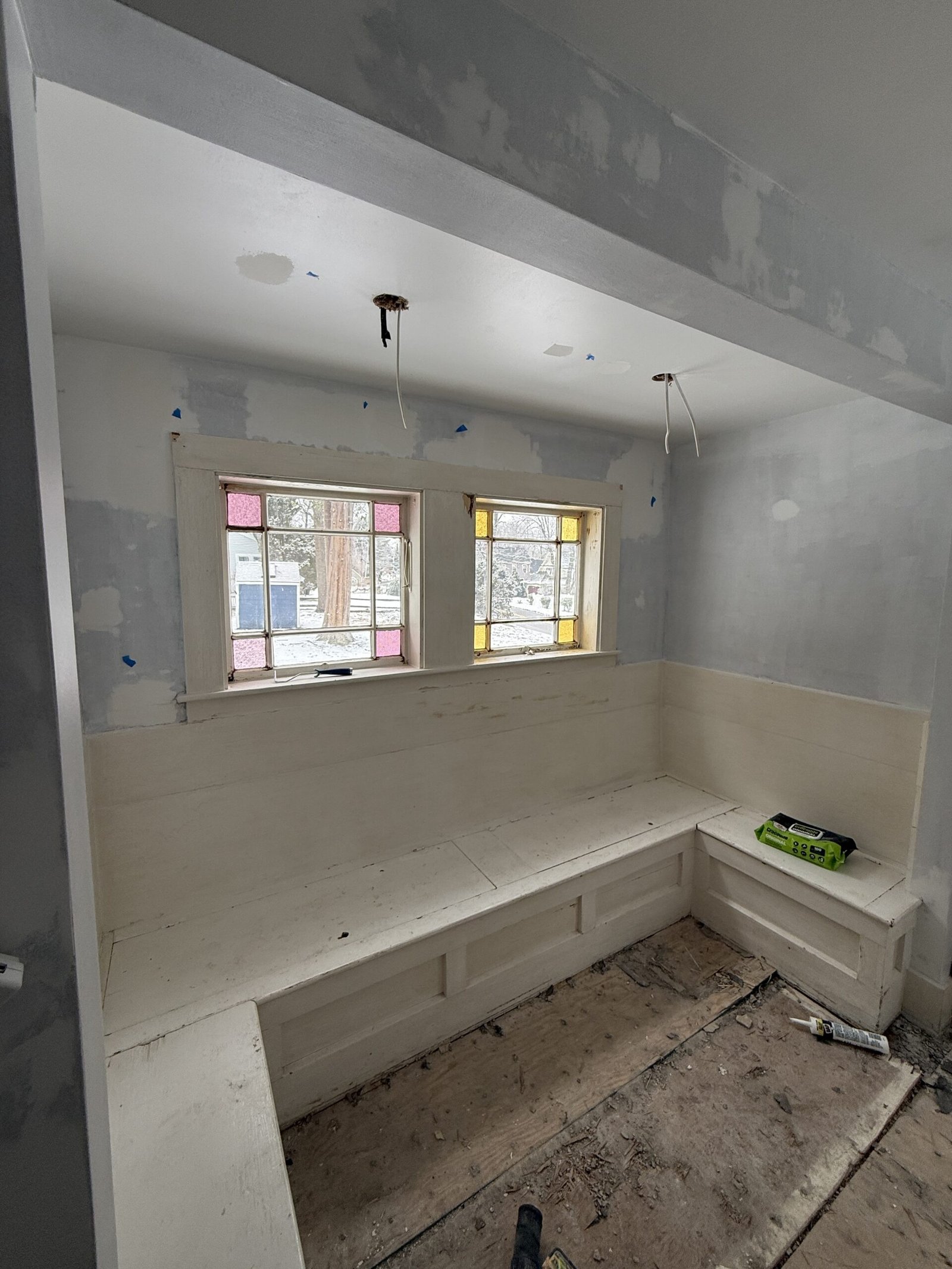 Painting and interior finish preparation during whole-house renovation in Wayland Massachusetts, photograph 13