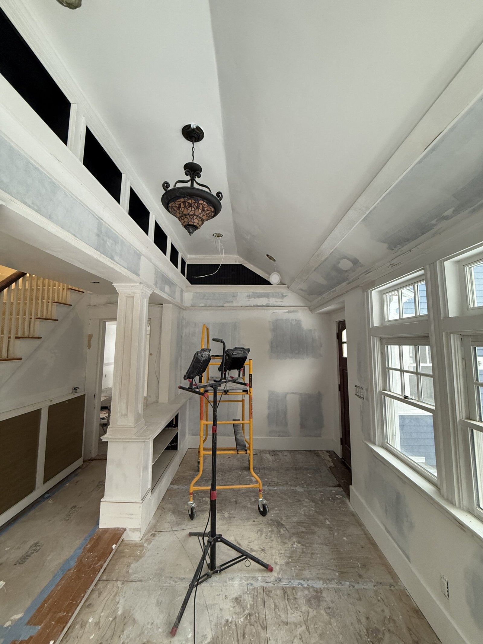 Painting and interior finish preparation during whole-house renovation in Wayland Massachusetts, photograph 14