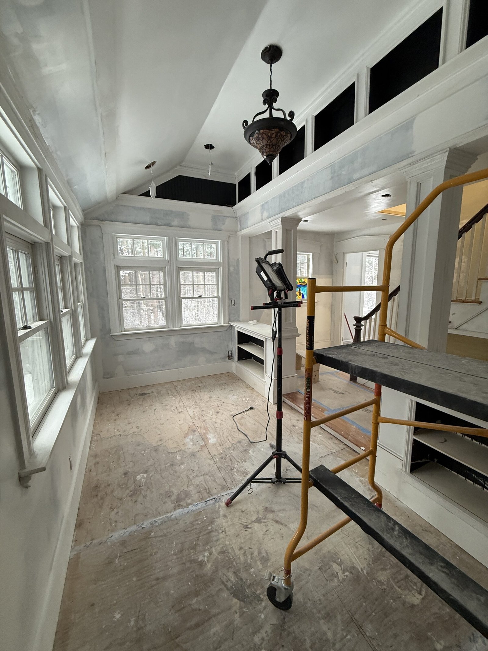 Painting and interior finish preparation during whole-house renovation in Wayland Massachusetts, photograph 15