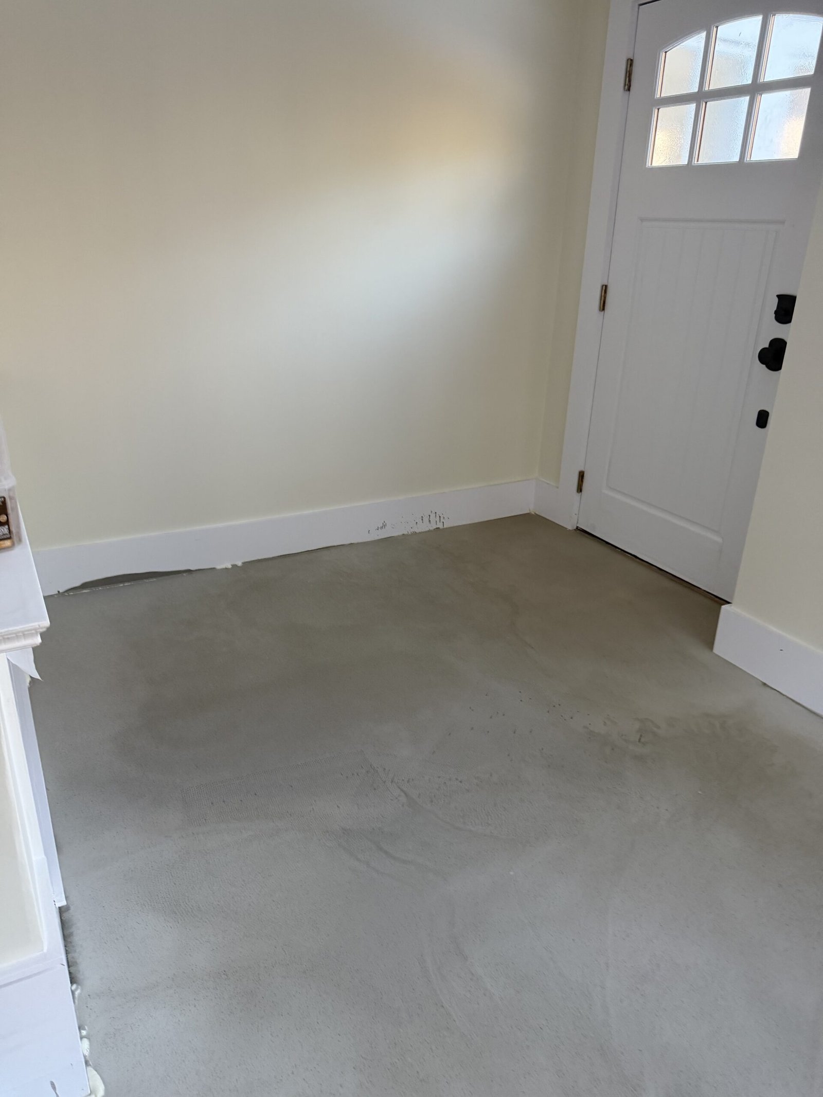 Self-leveling compound and final floor preparation during whole-house renovation in Wayland Massachusetts, photograph 10