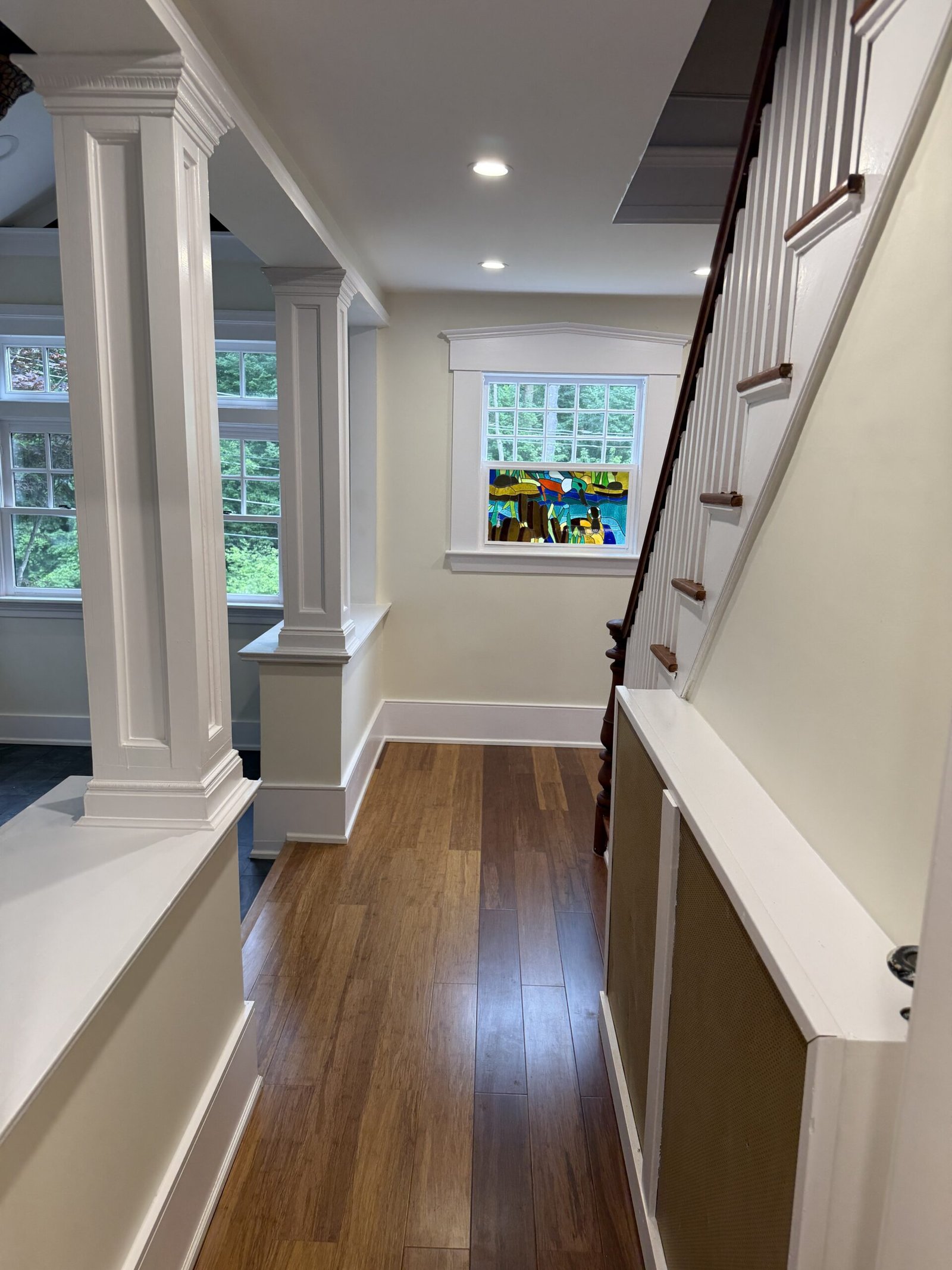 Completed entry or mudroom after whole-house renovation in Wayland Massachusetts, photograph 3