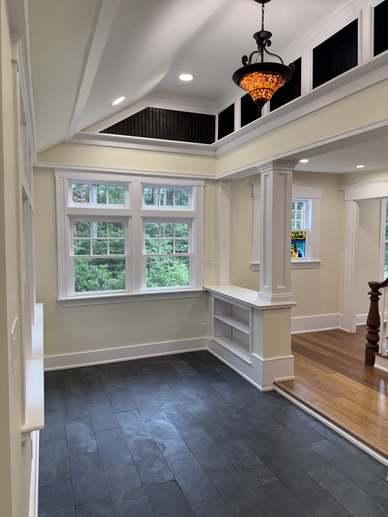 Completed entry or mudroom after whole-house renovation in Wayland Massachusetts, photograph 4
