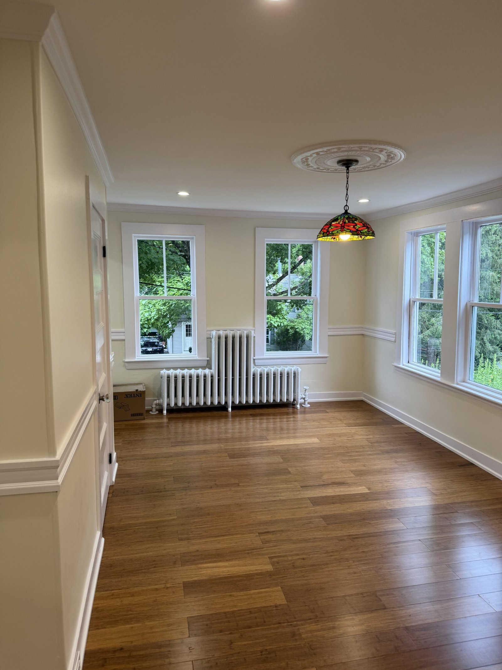 Contractor-taken completed kitchen, built-in, or connected living space after renovation in Wayland Massachusetts, photograph 7