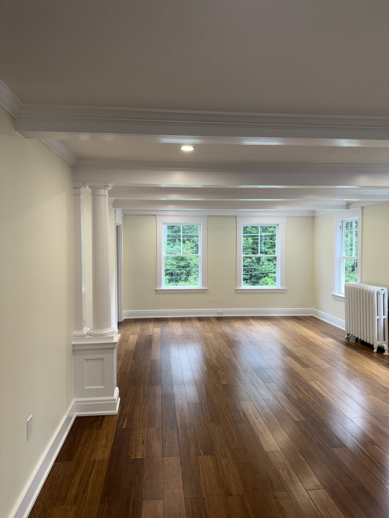 Contractor-taken completed kitchen, built-in, or connected living space after renovation in Wayland Massachusetts, photograph 10