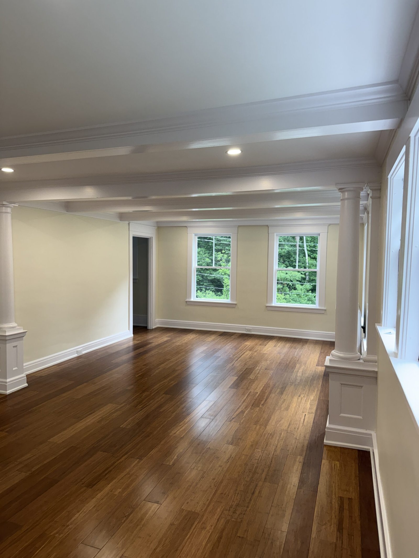 Contractor-taken completed kitchen, built-in, or connected living space after renovation in Wayland Massachusetts, photograph 11