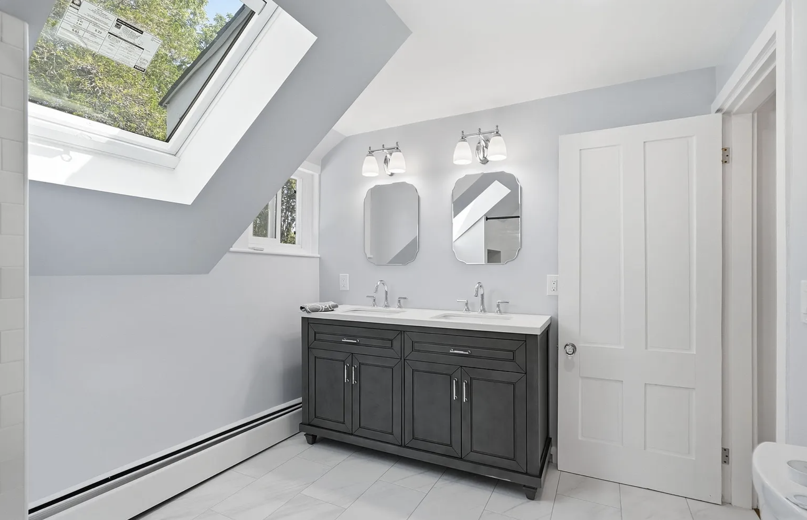 Professionally staged finished bathroom after whole-house renovation in Wayland Massachusetts — view 5