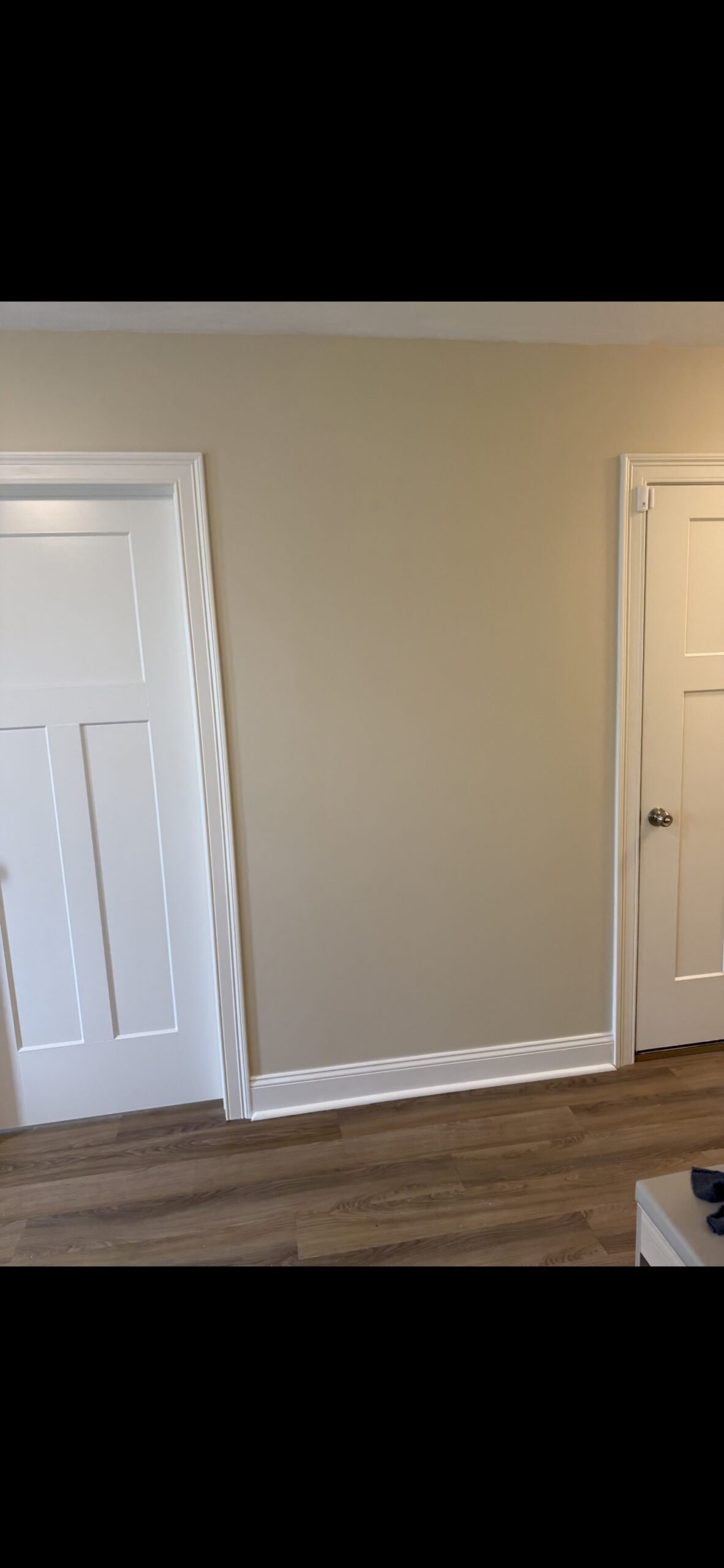 Completed room conversion with matching molding and paint in Wilmington Massachusetts